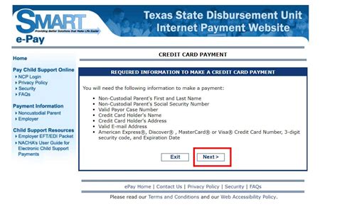 texas smart child support credit card|Electronic Payments .